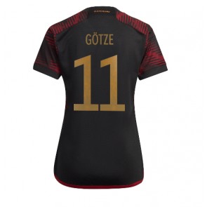 Niemcy Mario Gotze #11 Koszulka Wyjazdowych Kobiety MŚ 2022 Krótki Rękaw